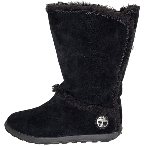 Timberland Women's Mukluk Size 8 Black Suede Pull-on Boots - Picture 2 of 13